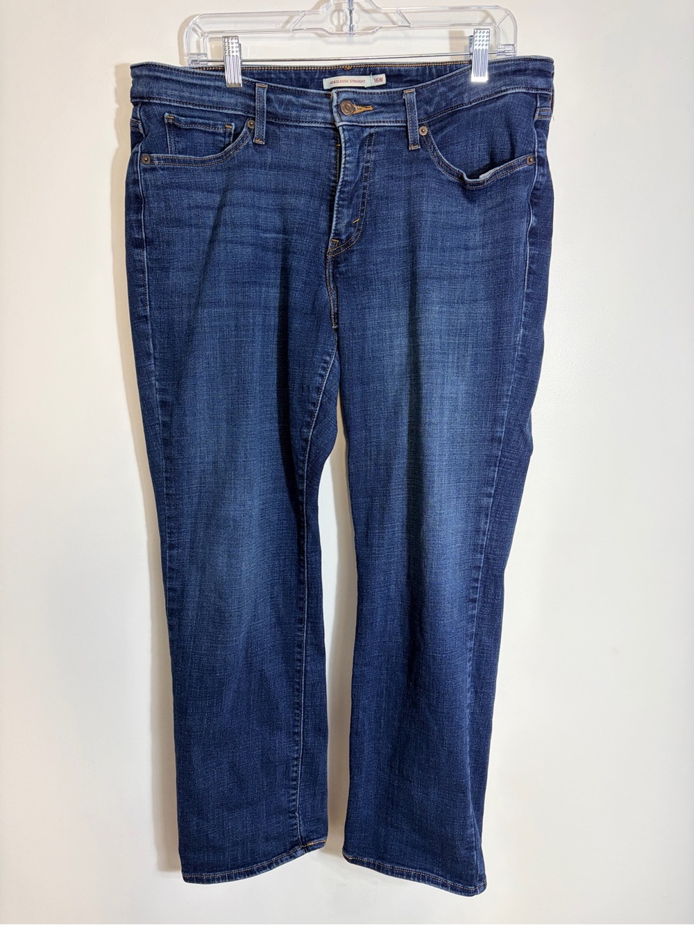 Levi's 414 classic straight Women's Straight-Leg Jeans in Dark Blue Denim 16W